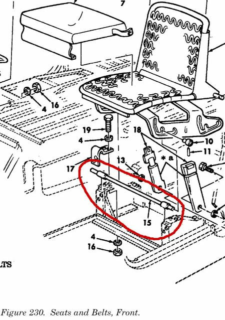 Querstange Fahrersitzverstellung  HMMWV