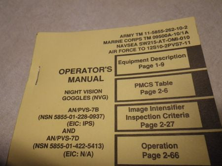 Bedienungsanleitung  AN/PVS-7B