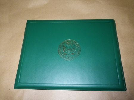 Urkundenmappe US ARMY, Auszeichnung,