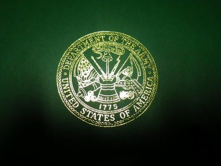 Urkundenmappe US ARMY, Auszeichnung,