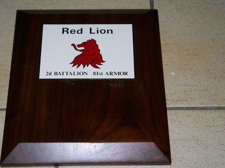 Wandplatte / Award,  81st Armored Regiment