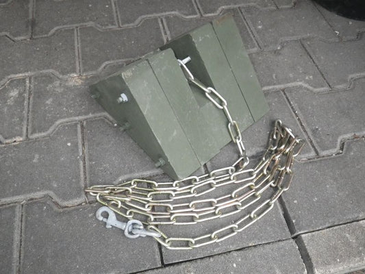 Unterlegkeil Holz oliv US Army Radfahrzeuge U