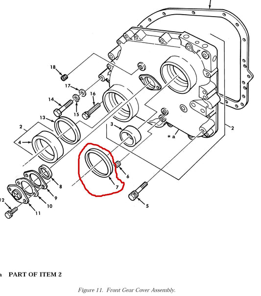Dichtring Nr.2 Timing Gear Cover M800 + M900 Serie 5ton Truck