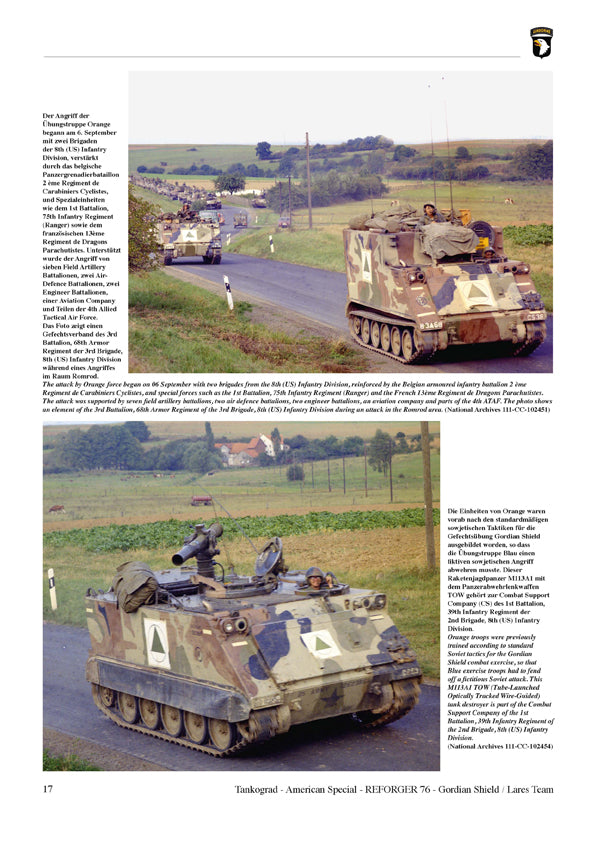 Tankograd Heft Nr.3043, REFORGER 76 Gordian Shield / Lares Team Die Screaming Eagles üben den Kampf in Deutschland