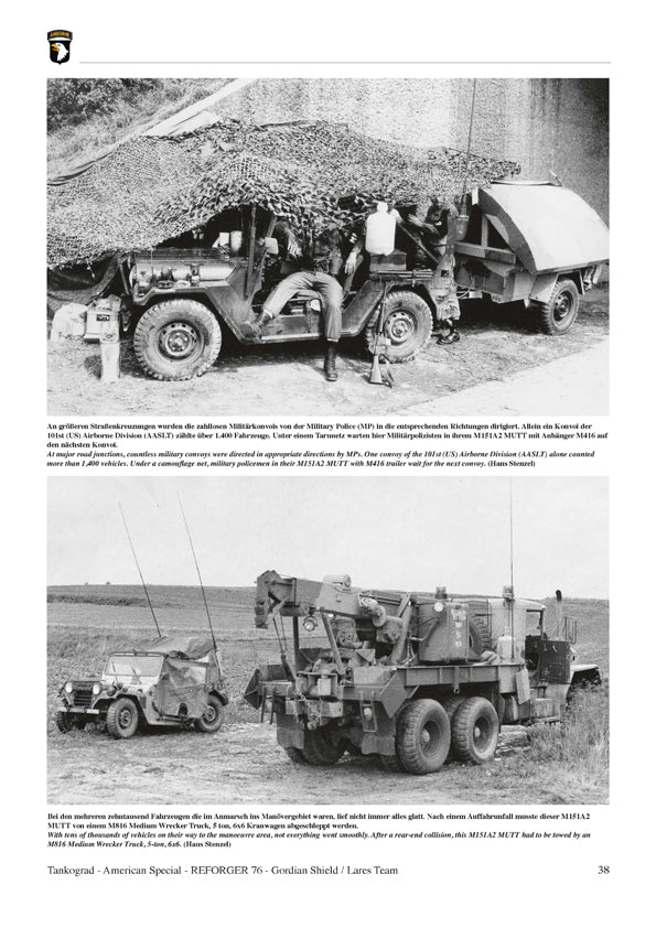 Tankograd Heft Nr.3043, REFORGER 76 Gordian Shield / Lares Team Die Screaming Eagles üben den Kampf in Deutschland