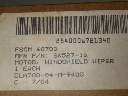M151A1  Wiper Motor, 2540-00-678-1340