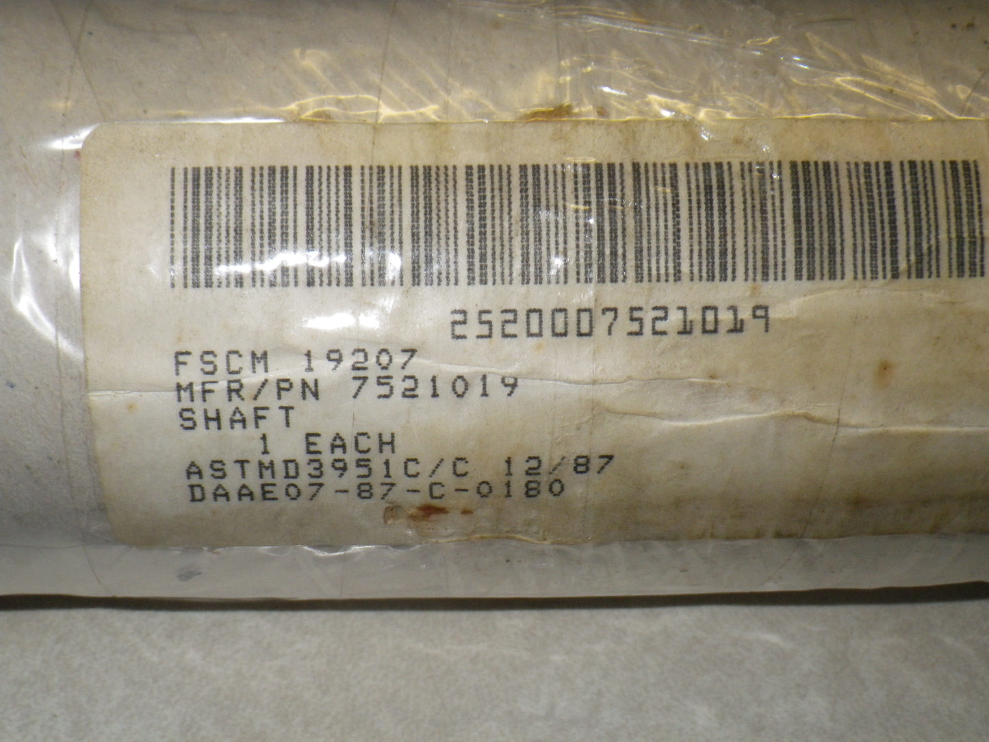Hauptwelle Getriebe M35A2 / main shaft transmission M35A2, 7521019