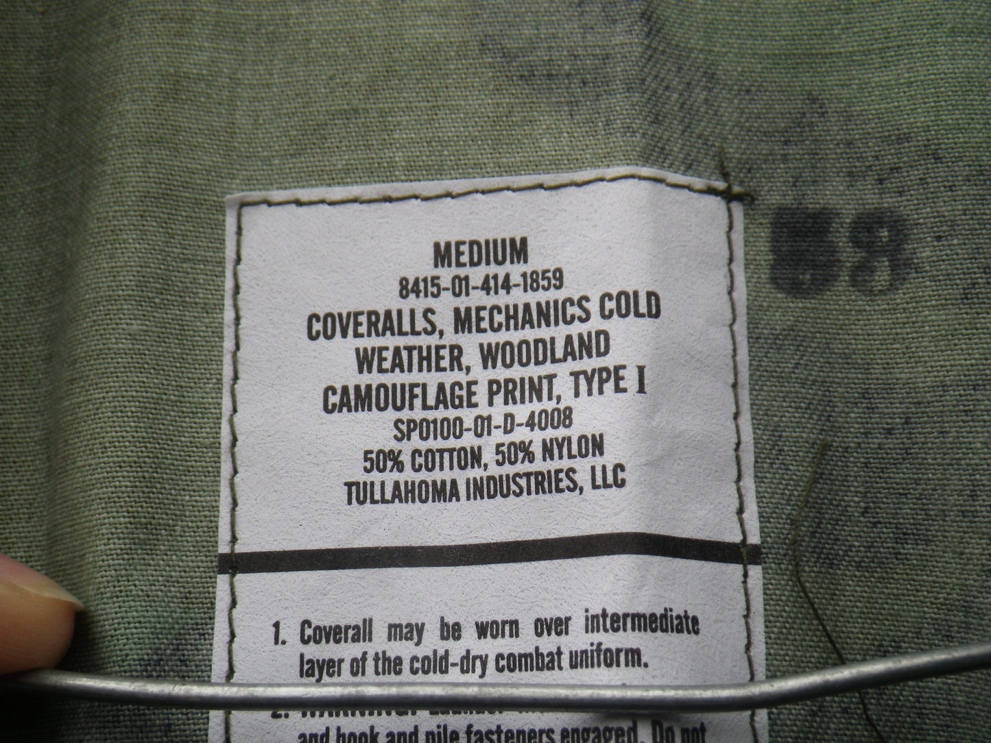 Coverall Mechanics Woodland, NEU, MEDIUM, US ARMY