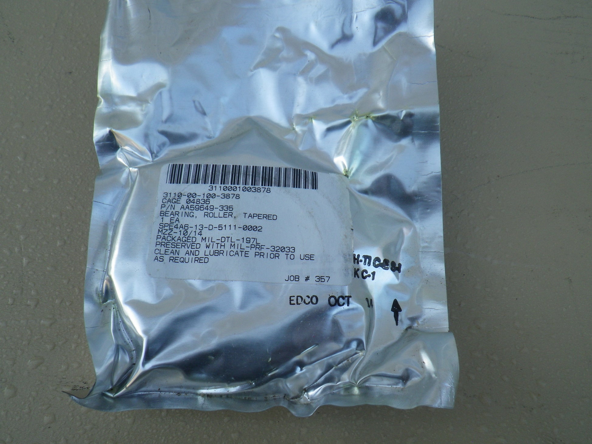 3110-00-100-3878, Timken 368-362A
Bearing roller, CH-47 Helicopter
