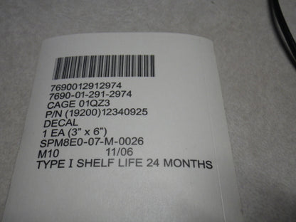 Aufkleber Verladehinweise HMMWV, Decal transportation tiedown instructions HMMWV