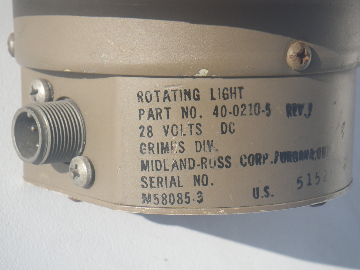 Huey UH-1 Rotating Light beacon / Kollisionslampe Hubschrauber HUEY UH-1