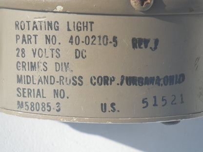 Huey UH-1 Rotating Light beacon / Kollisionslampe Hubschrauber HUEY UH-1