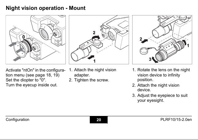 adapter night vision vectronics PLRF10&15
