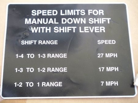 Aufkleber Speed Downshift, M113