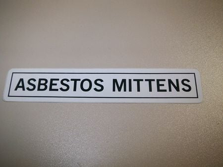 Aufkleber: Asbestos Mittens