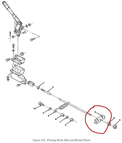 Befestigung Handbremsseil HMMWV, M998 US ARMY