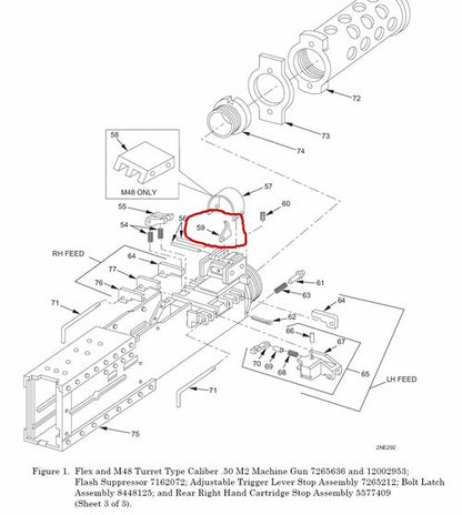 Front sight (Korn) für cal.50 M2 Machine Gun HB Browning