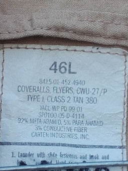 Fliegerkombi Desert/Sandfarben CWU-27/P