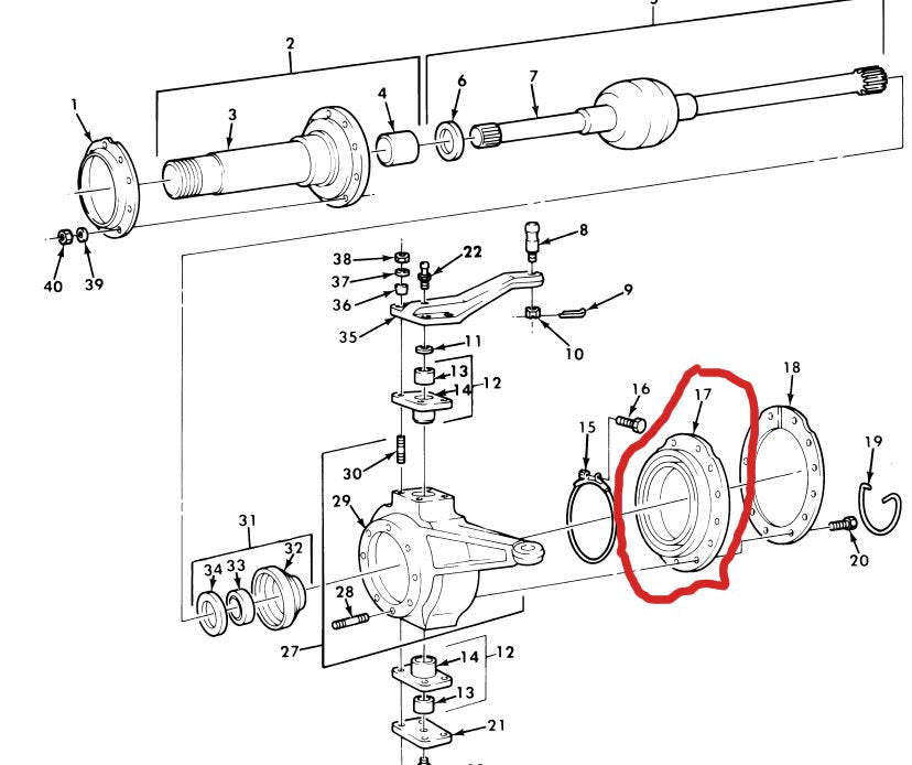 Staubmanschette Vorderachse 5 ton Trucks