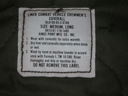 Liner CVC Coverall Medium-Long US ARMY