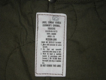 Liner CVC Coverall Medium-Long US ARMY