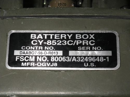 Batteriekasten CY-8523C/PRC  SINCGARS Funkgerät US ARMY