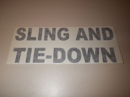 Aufkleber "SLING AND TIE DOWN" HMMWV, US ARMY