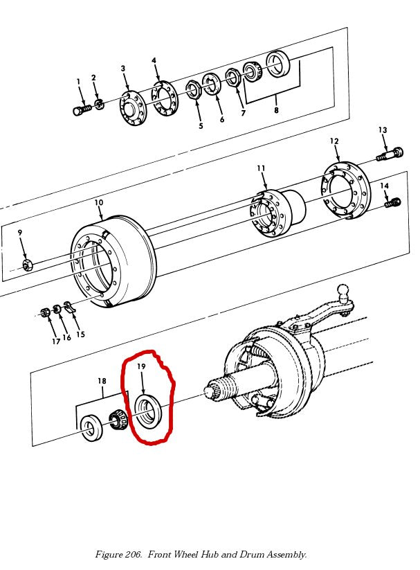 Dichtring Radlager innen 5 ton Truck