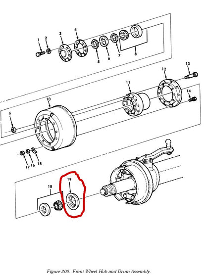 Dichtring Radlager innen 5 ton Truck