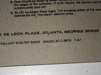 Aufkleber Fallout Shelter, Kalter Krieg / Cold War  US ARMY