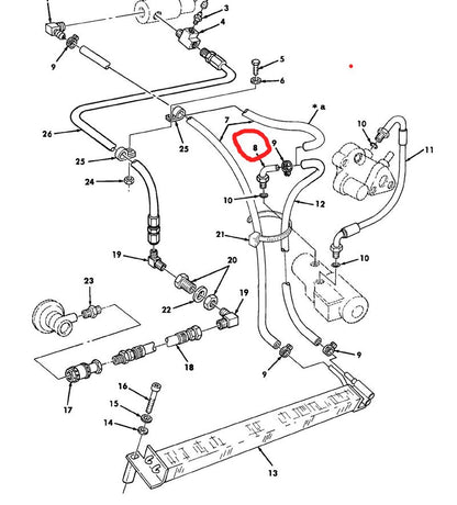 Anschlussfitting Rücklauf Lenkgetriebe HMMWV