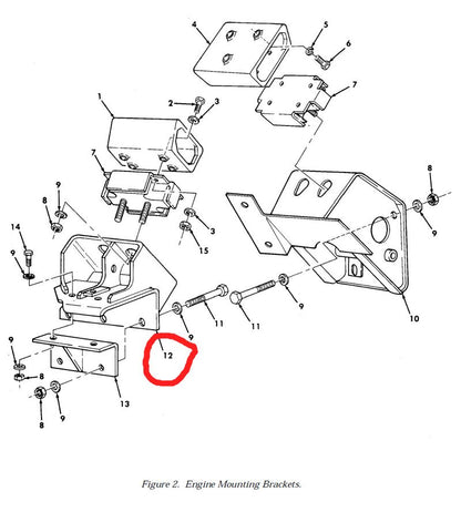 Motorhalterung rechts HMMWV