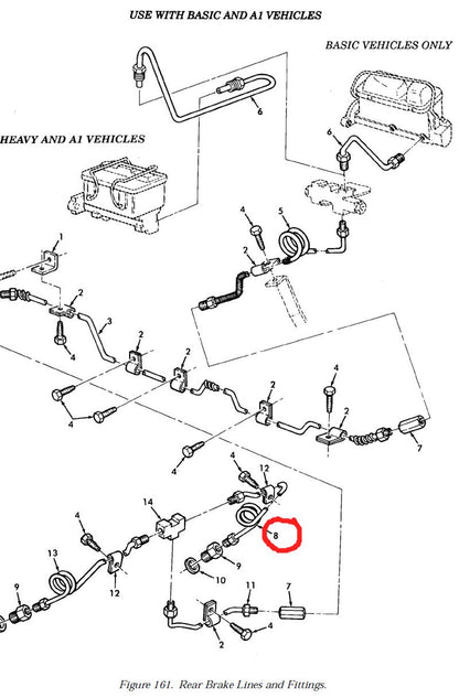 Bremsleitung hinten links HMMWV