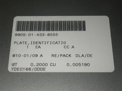 Dataplate HMMWV, gepanzert, Slantback, M1114