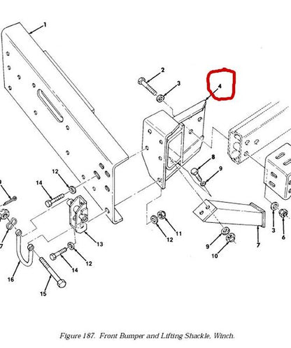 Rahmenverlängerung Seilwinde rechts HMMWV M998