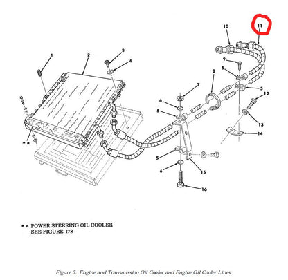 Ölkühlerschlauch Auslass HMMWV