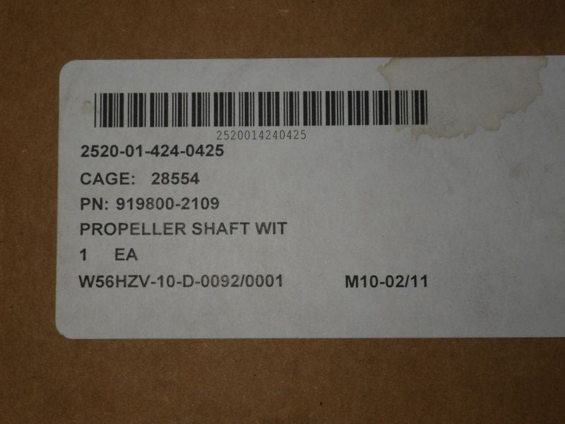 Kardanwelle hinten für TC242  HMMWV