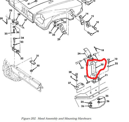 Gummi Motorhaubenverschluss HMMWV