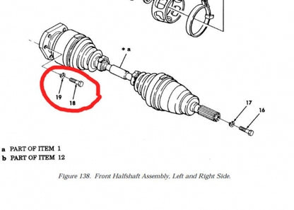 Schraube  Antriebswelle an Bremsscheibe HMMWV Datenblatt