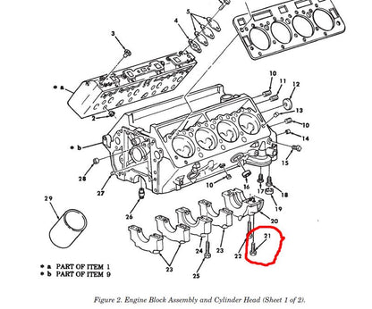 Schraube Halter Kurbelwellenlager HMMWV + CUCV