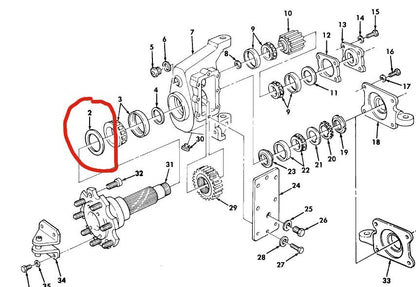 Dichtring Geared Hub Output HMMWV