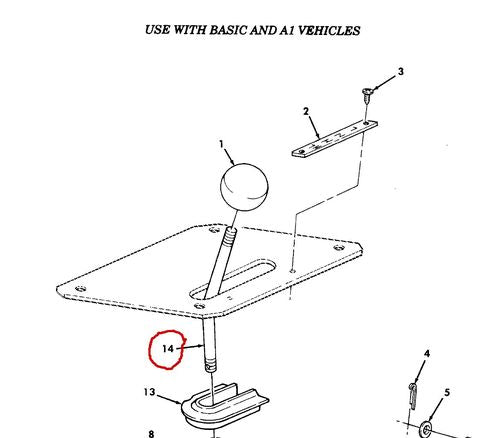 Schalthebel Verteilergetriebe HMMWV