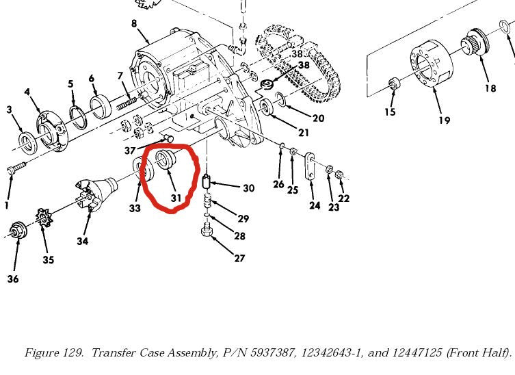 Dichtring Transfer Case HMMWV