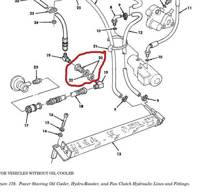 Verschraubung Schlauch Lüfterkupplung M998 HMMWV