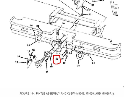 Verstärkungsplatte Anhängerzugmaul Chevy Pickup M1008 CUCV