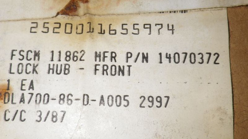 Freilaufnabe M1009 CUCV Chevy K5 US ARMY