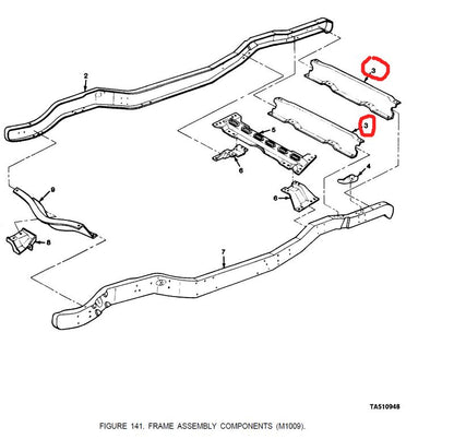 Querträger Rahmen hinten M1009 CUCV Chevy Blazer K5