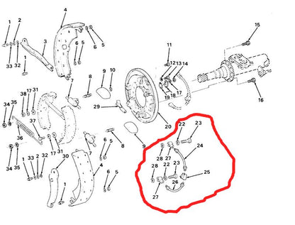 Bremsleitung in Bremstrommel rechts M105, M796, M1061