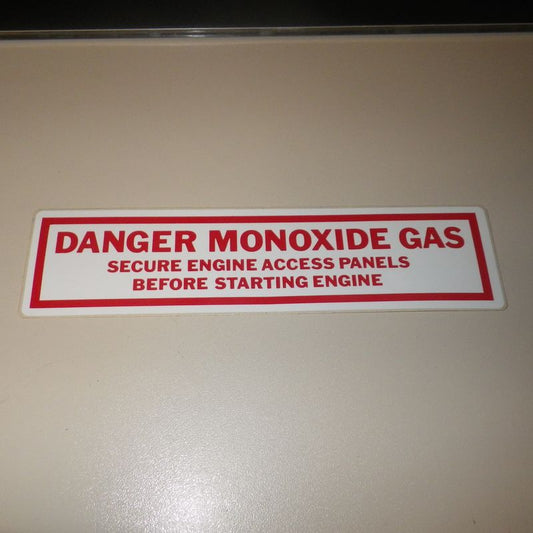 Aufkleber "Danger Monoxide Gas"  M113 Series APC