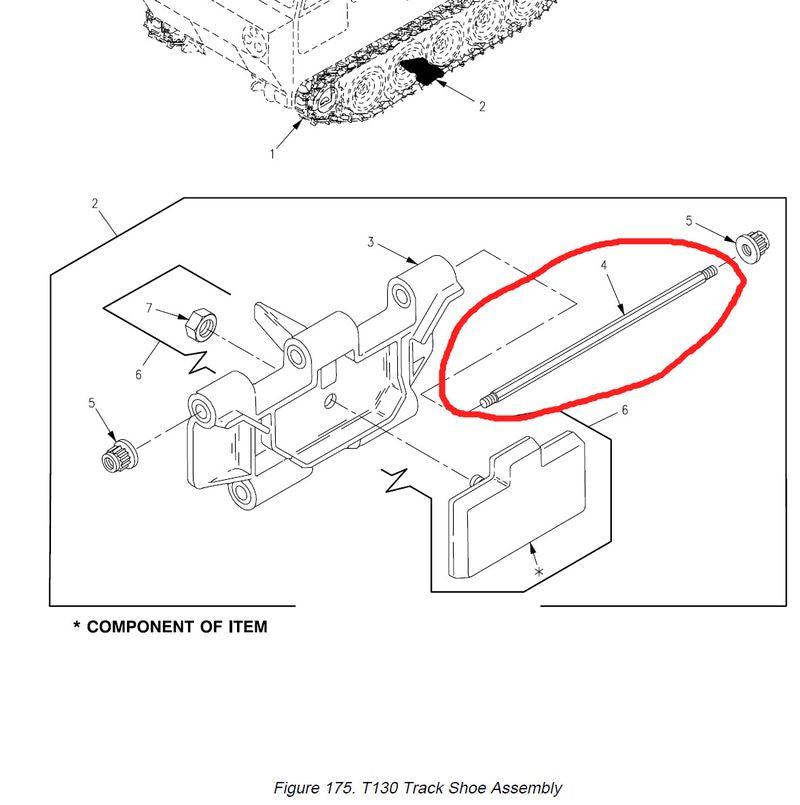Verbinder Kettenglied M113, M548 US ARMY